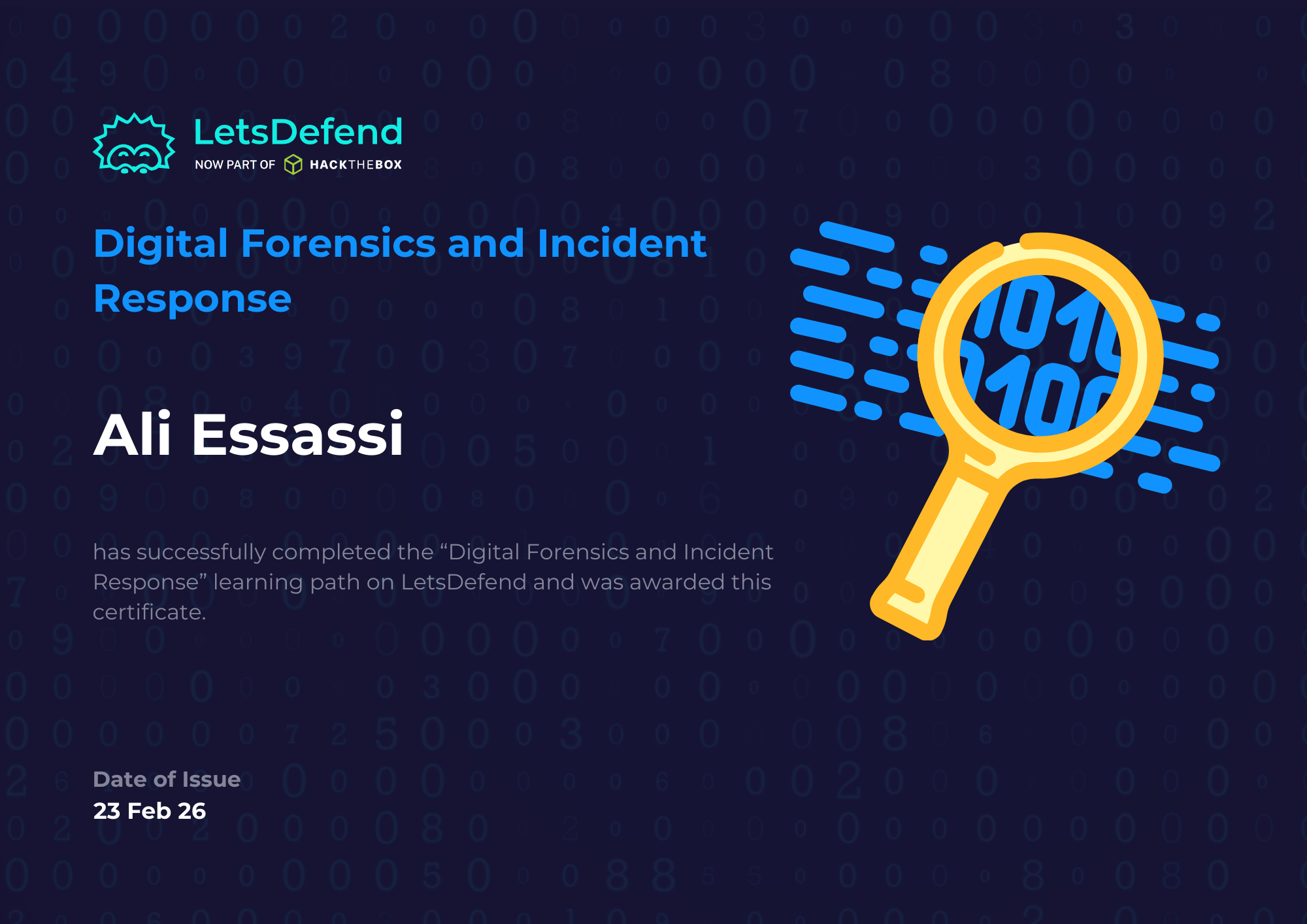 Digital Forensics and Incident Response Certification